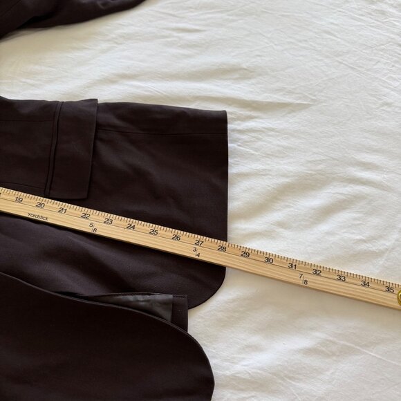 LL Bean Brown Wool Blend One Button Business Blazer Jacket Womens size 10 - Picture 11 of 11